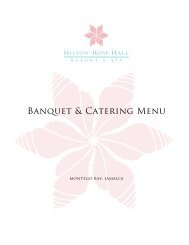 Banquet menus - Hilton Rose Hall Resort & Spa