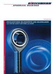 SPHERICAL BEARINGS - Hirschmann GmbH