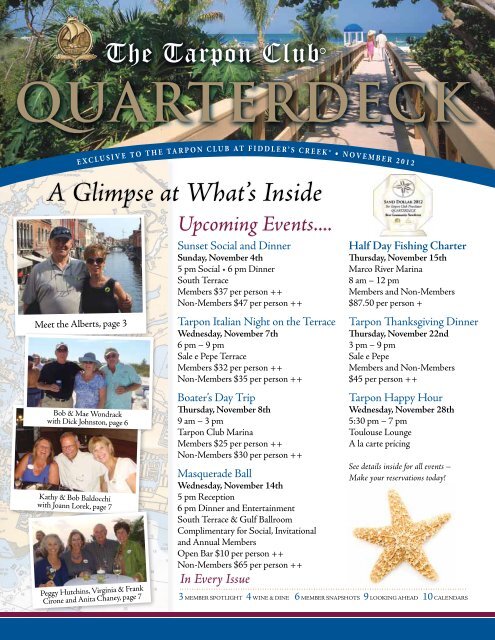 A Glimpse at What's Inside Upcoming Events.... - Fiddler's Creek