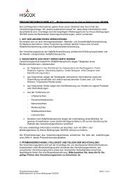 PRODUKTINFORMATIONSBLATT (am Beispiel Haus ... - Hiscox