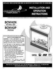 BCNV42 - Continental Fireplaces