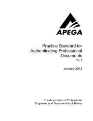 Practice Standard for Authenticating Professional ... - Apegga