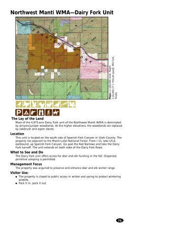 Northwest Manti WMA—Dairy Fork Unit - Utah Division of Wildlife ...