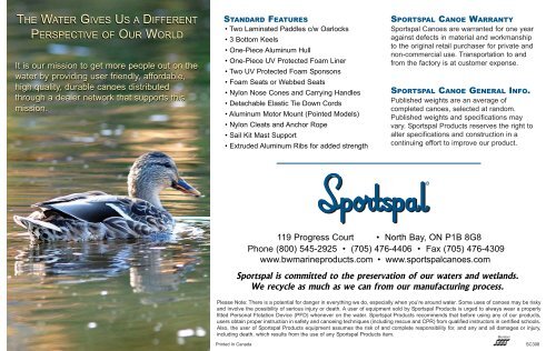 Sportspal Brochure - BW Marine Products