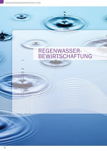 REGENWASSER- BEWIRTSCHAFTUNG