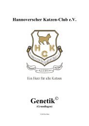 Genetikseminar als pdf - Hannoverscher Katzen-Club e.V.