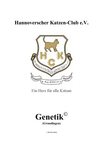 Genetikseminar als pdf - Hannoverscher Katzen-Club e.V.