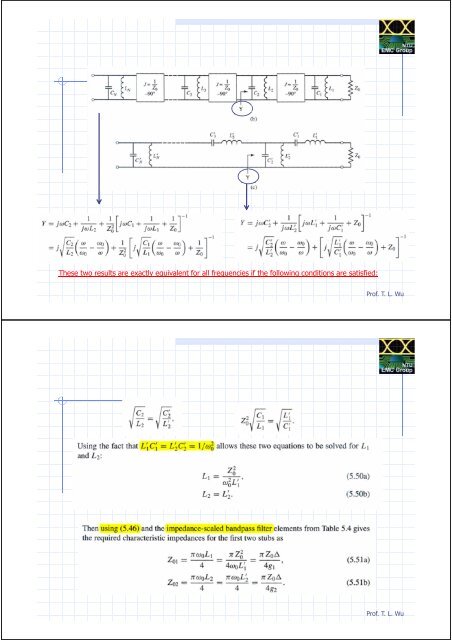 End-Coupled, Half-Wavelength Resonator Filters - Design theory