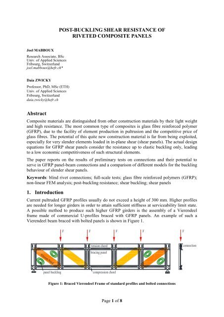 POST-BUCKLING SHEAR RESISTANCE OF ... - Multidoc EIA-FR