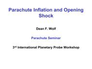 Parachute Inflation and Opening Shock