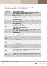 Aldermen/Councillors from 1871 to present day - City of Ryde