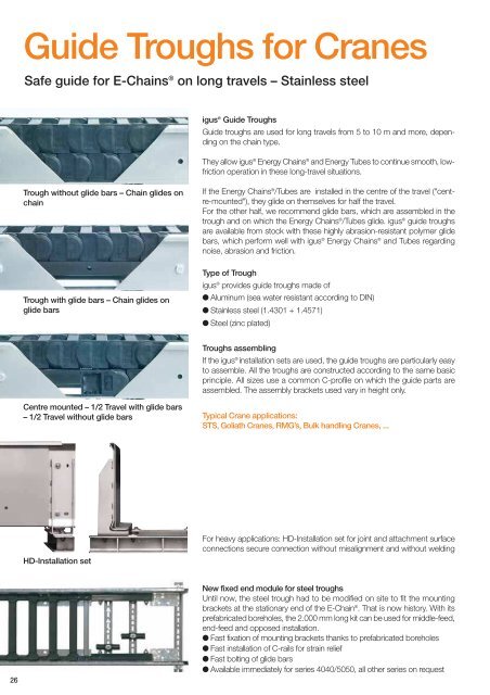 igus E-Chains® for cranes/...igus-cranes.com ..E-ChainSystems ...