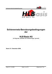 Schienennetz-Benutzungsbedingungen der HLB Basis AG