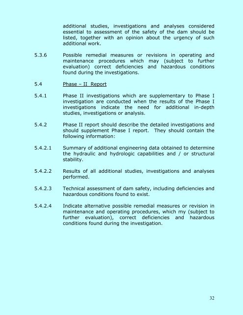 Guidelines for Safety Inspection of Dams - Central Water Commission