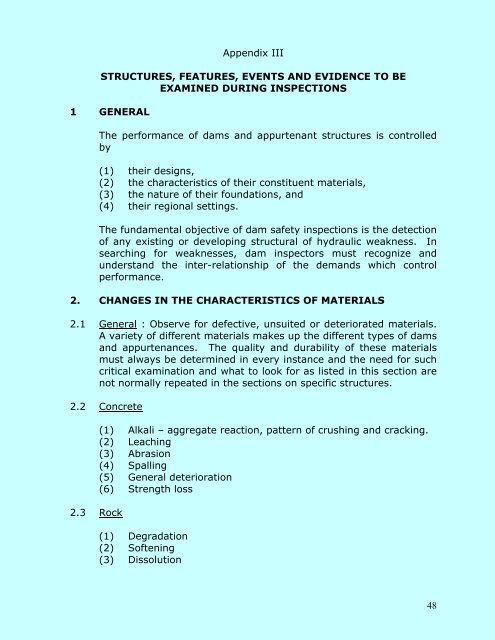 Guidelines for Safety Inspection of Dams - Central Water Commission