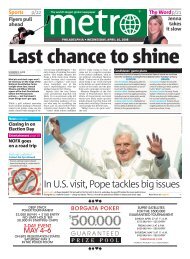 In US visit, Pope tackles big issues - The Astro Home Page - Temple ...