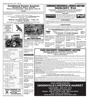 Farm machinery consignment auction