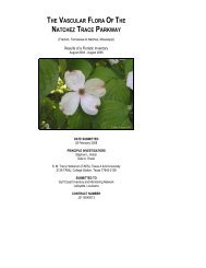 the vascular flora of the natchez trace parkway - NPS Inventory and ...