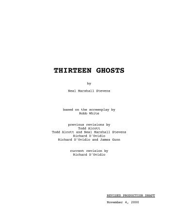 THIRTEEN GHOSTS - Daily Script