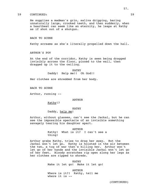 THIRTEEN GHOSTS - Daily Script