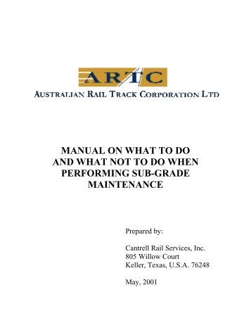 This training manual was produced by Shannon & Wilson, Inc - ARTC