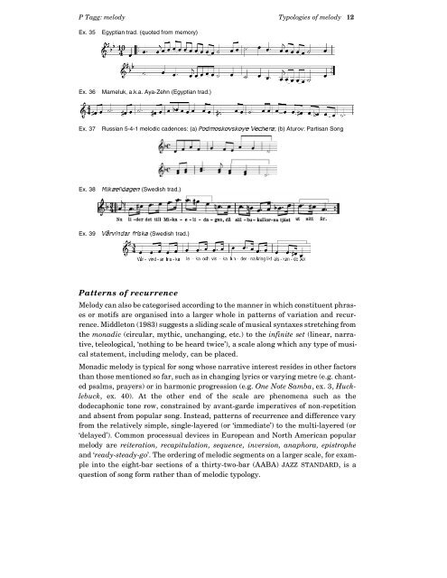 Melody and Accompaniment - Philip Tagg