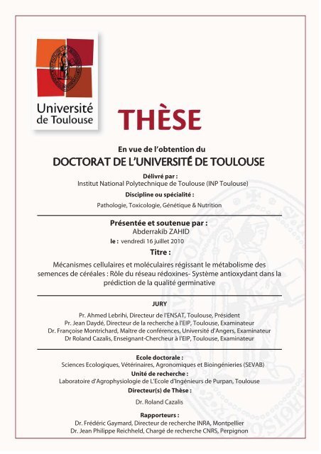 PDF (Part I, II, III) - Les thèses en ligne de l'INP - Institut National ...