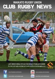 CLUB RUGBY NEWS