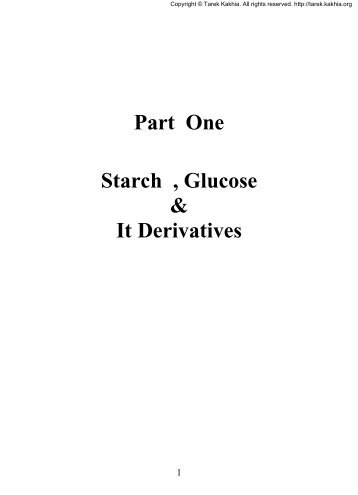 Starch & Glucose & It Derivatives