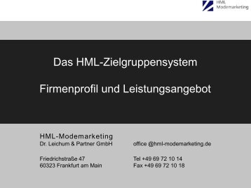Kurzprofil (PDF) - HML Modemarketing