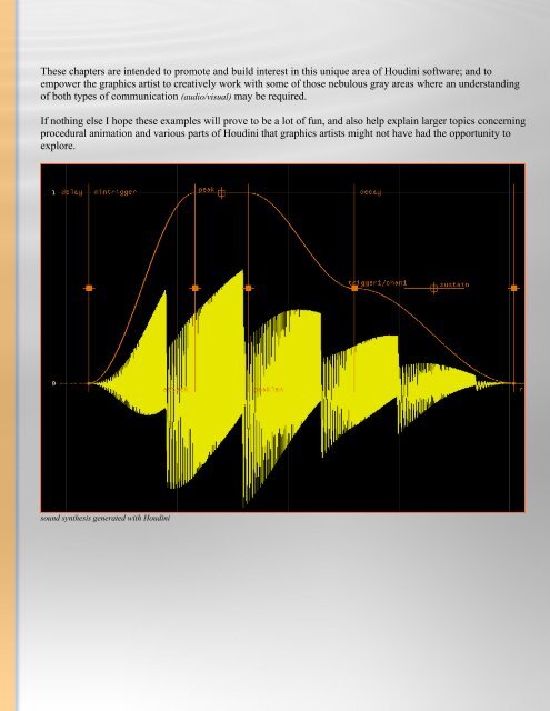 Simultaneous Music, Animation and Sound with Houdini