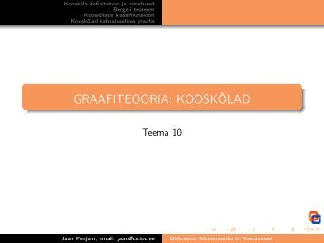 GRAAFITEOORIA: KOOSKÕLAD