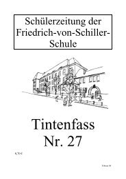 Schülerzeitung der Friedrich-von-Schiller- Schule