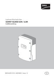 SUNNY ISLAND 8.0H / 6.0H - Installationsanleitung - SMA Solar ...