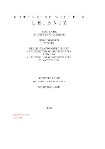 Leibniz: Arithmetische Kreisquadratur 1673--1676 - Gottfried ...