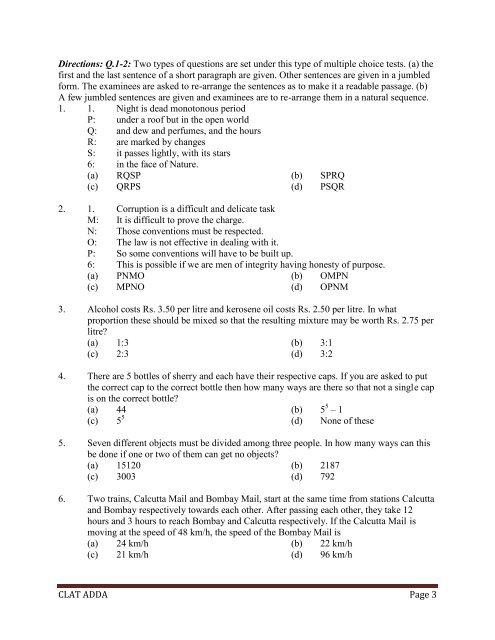 NALSAR University of Law, Hyderabad ENTRANCE TEST PAPER ...