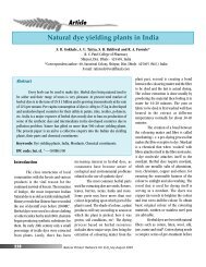 Natural dye yielding plants in India