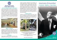 Almanca Öğretmenliği - Marmara Üniversitesi