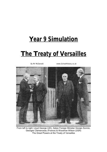 Year 9 Simulation The Treaty of Versailles - School History