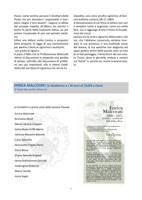 n° 2 dicembre 2011 - Ifuw Italia – Fildis sez. di Pavia