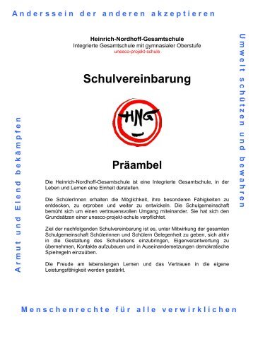 Schulvereinbarung Teil 1 - Heinrich-Nordhoff-Gesamtschule