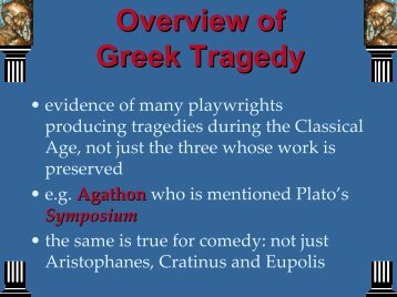 Overview of Greek Tragedy