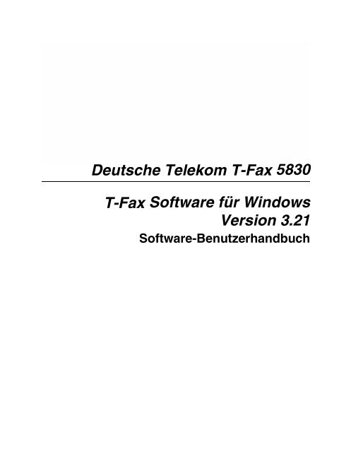 T-Fax 5830 - Telekom