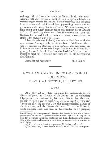 MYTH AND MAGIC IN COSMOLOGICAL POLEMICS: PLATO ...