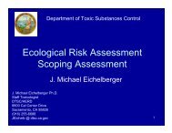 Ecological Risk Assessment (ERA) - the Department of Toxic ...