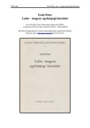 Erdő Péter: Latin – magyar egyházjogi kisszótár - Pázmány Péter ...