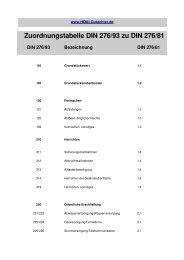 Zuordnungstabelle DIN 276/93 zu DIN 276/81