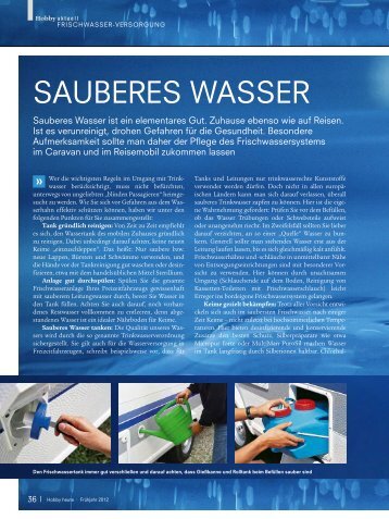 SAUBERES WASSER - Hobby Caravan