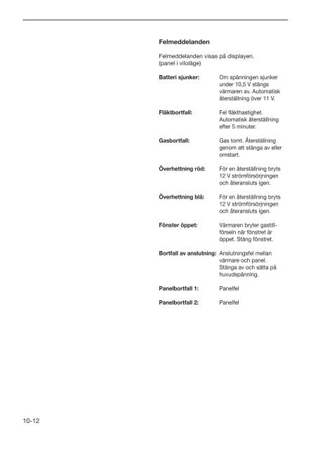 Instruktionsbok husvagnar S - Hobby Caravan