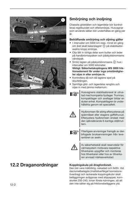 Instruktionsbok husvagnar S - Hobby Caravan